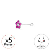 Flower - 925 Sterling Silver Nose Studs SD48050