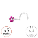 Flower - 925 Sterling Silver Nose Studs SD48051