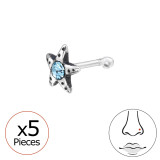 Star - 925 Sterling Silver Nose Studs SD48064