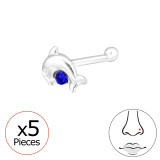 Dolphin - 925 Sterling Silver Nose Studs SD48066