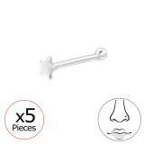 Star - 925 Sterling Silver Nose Studs SD48072