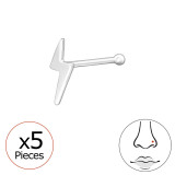 Thunderbolt - 925 Sterling Silver Nose Studs SD48080