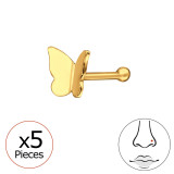 Butterfly - 925 Sterling Silver Nose Studs SD48084