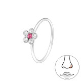 Flower - 925 Sterling Silver Nose Studs SD48090