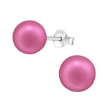 Round - 925 Sterling Silver Pearl Stud Earrings SD17954