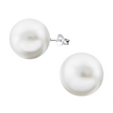 Round - 925 Sterling Silver Pearl Stud Earrings SD21879
