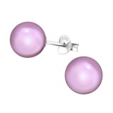Round - 925 Sterling Silver Pearl Stud Earrings SD21880