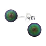 Round - 925 Sterling Silver Pearl Stud Earrings SD27950