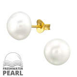 10mm - 925 Sterling Silver Pearl Stud Earrings SD46656