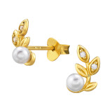 Branch - 925 Sterling Silver Pearl Stud Earrings SD46923