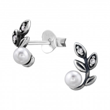 Branch - 925 Sterling Silver Pearl Stud Earrings SD46924