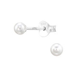 Round - 925 Sterling Silver Pearl Stud Earrings SD47995