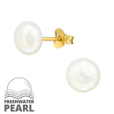 7mm - 925 Sterling Silver Pearl Stud Earrings SD49071