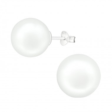 Round - 925 Sterling Silver Pearl Stud Earrings SD6641