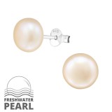 Round - 925 Sterling Silver Pearl Stud Earrings SD6795