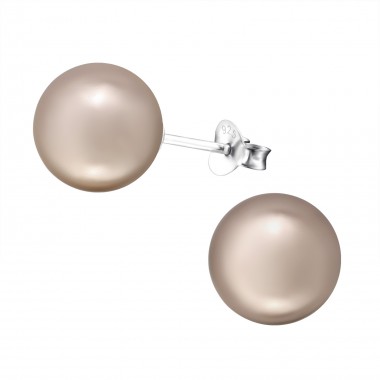 Round - 925 Sterling Silver Pearl Stud Earrings SD6941