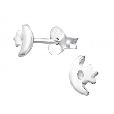 Twirl - 925 Sterling Silver Simple Stud Earrings SD10543