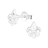 Fleur de lis - 925 Sterling Silver Simple Stud Earrings SD11548