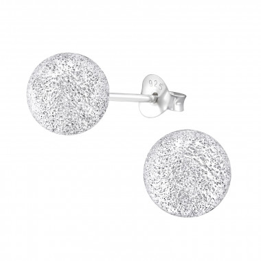 Ball - 925 Sterling Silver Simple Stud Earrings SD1299