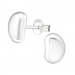 Bean - 925 Sterling Silver Simple Stud Earrings SD13302 Bean - 925 Sterling Silver Simple Stud Earrings SD13302