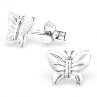 Butterfly - 925 Sterling Silver Simple Stud Earrings SD13323