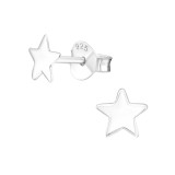 Star - 925 Sterling Silver Simple Stud Earrings SD13748