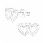 Heart - 925 Sterling Silver Simple Stud Earrings SD1469 Heart - 925 Sterling Silver Simple Stud Earrings SD1469