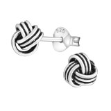 Knot - 925 Sterling Silver Simple Stud Earrings SD15395
