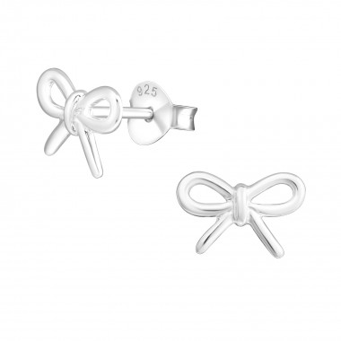 Tie knot - 925 Sterling Silver Simple Stud Earrings SD16190