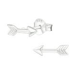 Arrow - 925 Sterling Silver Simple Stud Earrings SD16545