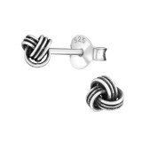 Knot - 925 Sterling Silver Simple Stud Earrings SD17994