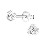 Knot - 925 Sterling Silver Simple Stud Earrings SD17995