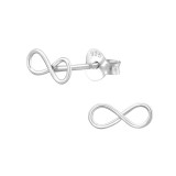 Infinity - 925 Sterling Silver Simple Stud Earrings SD18108