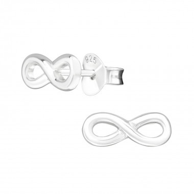 Infinity - 925 Sterling Silver Simple Stud Earrings SD18394