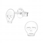 Skull - 925 Sterling Silver Simple Stud Earrings SD18817