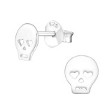 Skull - 925 Sterling Silver Simple Stud Earrings SD18817