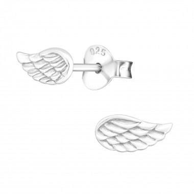 Wing - 925 Sterling Silver Simple Stud Earrings SD18828