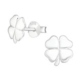 Clover - 925 Sterling Silver Simple Stud Earrings SD18961