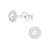 Circle - 925 Sterling Silver Simple Stud Earrings SD19019