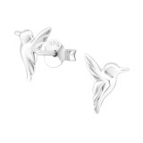 Hummingbird - 925 Sterling Silver Simple Stud Earrings SD19029