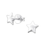Star - 925 Sterling Silver Simple Stud Earrings SD19236