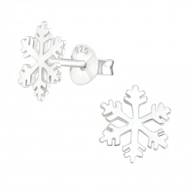 Snowflake - 925 Sterling Silver Simple Stud Earrings SD19325