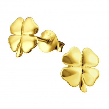 Clover - 925 Sterling Silver Simple Stud Earrings SD19369