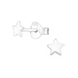 Star - 925 Sterling Silver Simple Stud Earrings SD19450