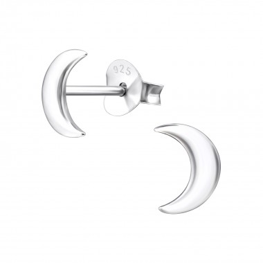 Crescent Moon - 925 Sterling Silver Simple Stud Earrings SD19652