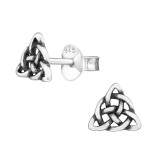 Triangle - 925 Sterling Silver Simple Stud Earrings SD20275