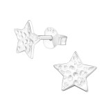 Star - 925 Sterling Silver Simple Stud Earrings SD20558
