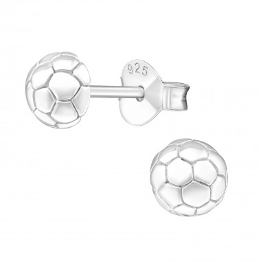 Football - 925 Sterling Silver Simple Stud Earrings SD20567