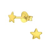 Star - 925 Sterling Silver Simple Stud Earrings SD20620
