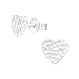 Heart - 925 Sterling Silver Simple Stud Earrings SD20860